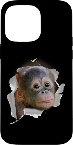 Vista 21 de Funda para disfraz con cara de Utan para iPhone 16 con diseño divertido de mono Orang Utan
