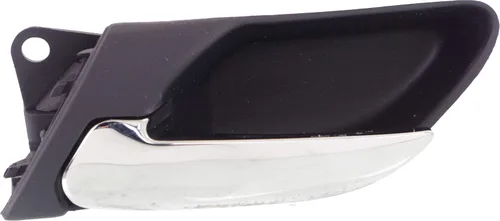 Vista 2 de Manija interior para puerta delantera del lado del conductor, bisel negro con palanca cromada sin orificio de bloqueo de puerta para BMW 320I