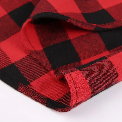 Vista 8 de Camisa de franela a cuadros para hombre, ajuste regular, manga larga, casual, con botones