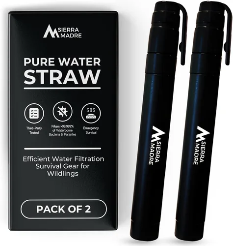 Vista 9 de Sierra Madre - Filtro de agua portátil con pajita – 1000 litros de filtración de agua para senderismo, camping, viajes - Ideal para hidratación