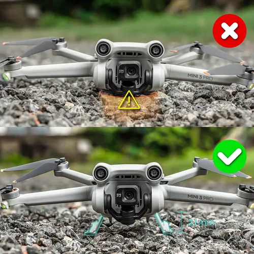 Vista 3 de STARTRC Mini 3 Pro Landing Gear Leg Kit extendido plegable para DJI Mini 3
