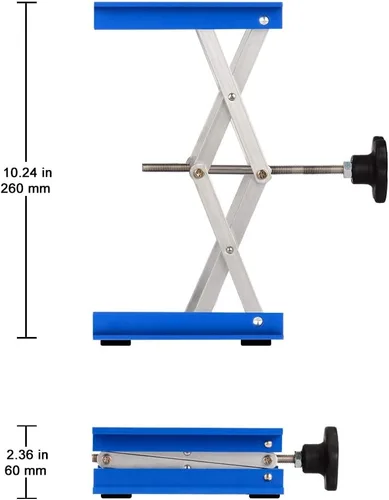 Vista 3 de stonylab Gato de laboratorio de 6x6 pulgadas, plataforma de apoyo de laboratorio de 150x150 mm con cubierta superior de aleación de aluminio Soporte