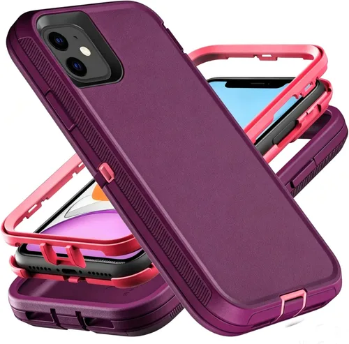 Vista 15 de YmhxcY Funda para iPhone 11 Pro Max, a prueba de golpes, a prueba de caídas, a prueba de polvo, 3 capas, duradera, funda de teléfono de protección