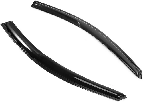Vista 2 de Deflector de ventana apto para Altima Coupe 2008-2013 Viseras de ventana Protectores de lluvia Estilo Mugen, cinta adhesiva ahumada oscura, juego