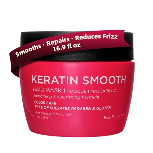 Vista 8 de Luseta Biotin - Mascarilla capilar de colágeno para cabello seco y dañado, 16.9 onzas, tratamiento fortalecimiento y engrosamiento, tratamiento