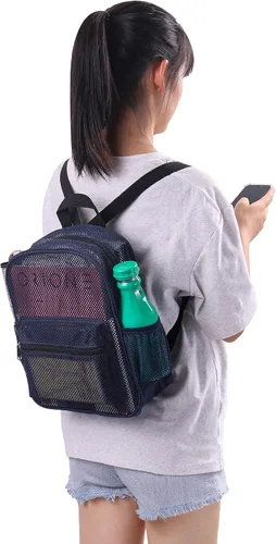 Vista 7 de MAY TREE Mochila de malla para escuela, playa, natación, trabajo al aire libre, fitness, mochila de malla resistente para niños, adultos, niñas