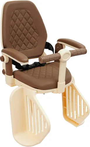 Vista 6 de Futchoy Asiento de bicicleta para niños, asiento trasero para bicicleta infantil, asiento trasero para niños con reposabrazos antideslizantes