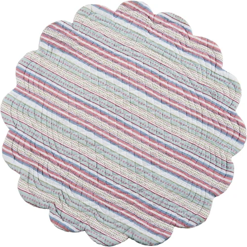 Vista 3 de C&F Home Maisie - Mantel individual redondo con estampado de cachemira, 17 pulgadas, color verde
