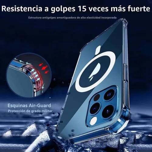 Vista 2 de Funda magnética transparente para Huawei P30 Pro compatible con MagSafe, funda de silicona suave TPU parachoques Slim Fit duro trasero a prueba
