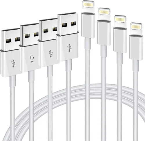 Vista 8 de Paquete de 3 cargadores para iPhone de 6 pies con certificación MFi de Apple, cable Lightning de 6 pies, compatible con iPhone 14/13/12 Mini Pro Max