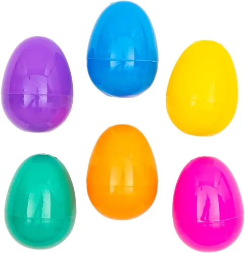 Vista 2 de Huevos de Pascua, surtido de huevos de plástico brillante (144 piezas)