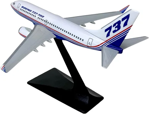 Vista 3 de Boeing Demo (81-04) 737-700 Escala 1:200 - Modelo de avión de plástico Snap-Fit - Réplica coleccionable de Boeing Aircraft Parte #ABO-73770H-001