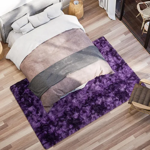 Vista 15 de Softlife Alfombra naranja para dormitorio, alfombra de felpa esponjosa para sala de estar para niñas, alfombra lanuda para niños, alfombra suave