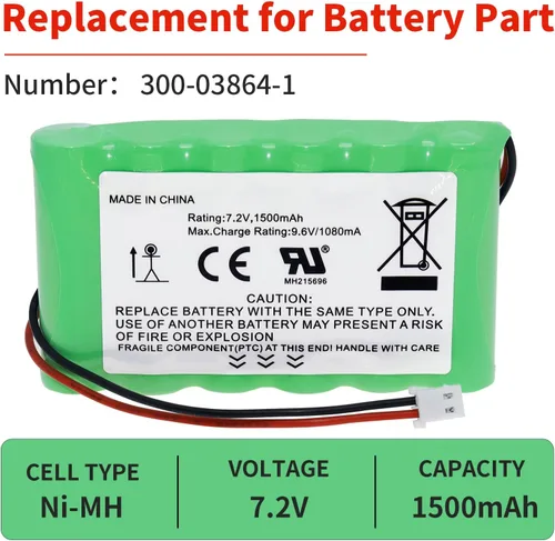 Vista 5 de Batería de repuesto para Honeywell Alarm LYNXRCHKITHC, 300-03864-1, 781410403291, 55026089 Batería recargable para Honeywell Lynx Touch L3000