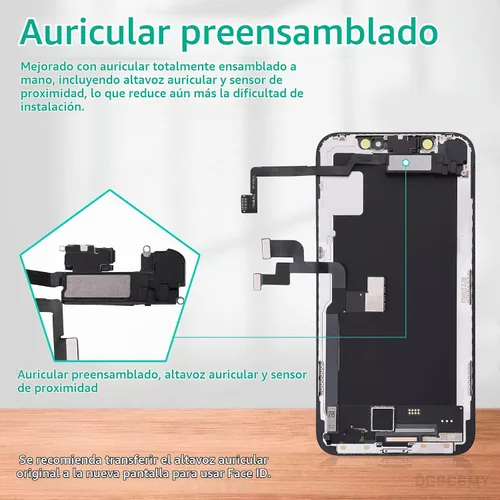 Vista 3 de [OLED] Reemplazo de pantalla para iPhone X 10 con altavoz frontal