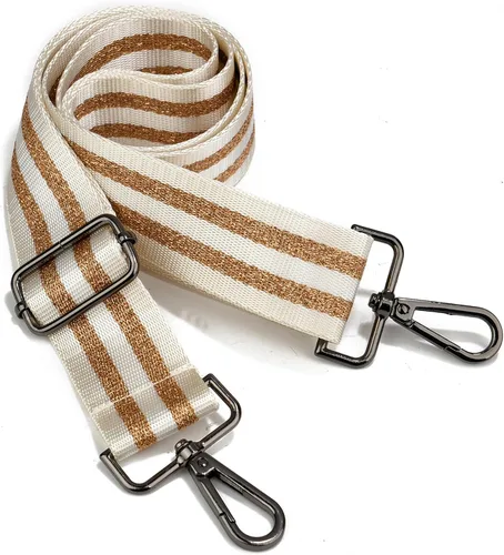 Vista 27 de LVYOUME Correa para bolso, accesorios plateados, correas anchas para bolsa, correa de hombro ajustable para bolsos Hardware negro - oro marrón