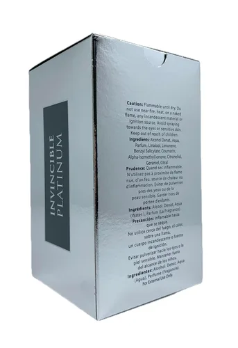 Vista 5 de Invincible Platinum Colonia para hombre, 3.4 onzas líquidas, Eau de Toilette Spray