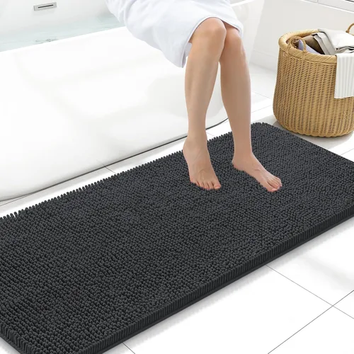 Vista 36 de Arotive Alfombras de baño de felpilla extrasuaves y absorbentes, de 24 x 16 pulgadas, lavables a máquina, parte trasera de goma antideslizante