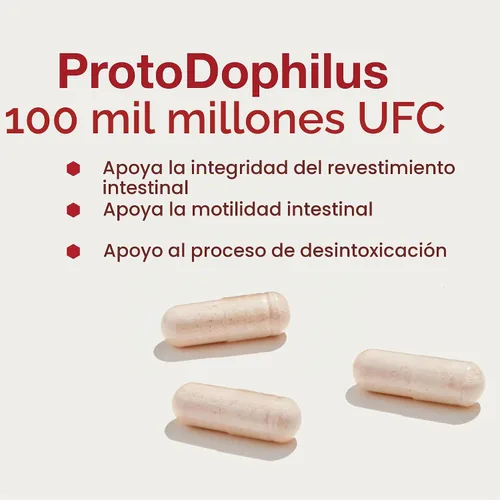 Vista 4 de PROTOCOL FOR LIFE BALANCE ProtoDophilus 100 mil millones, intestino, 30