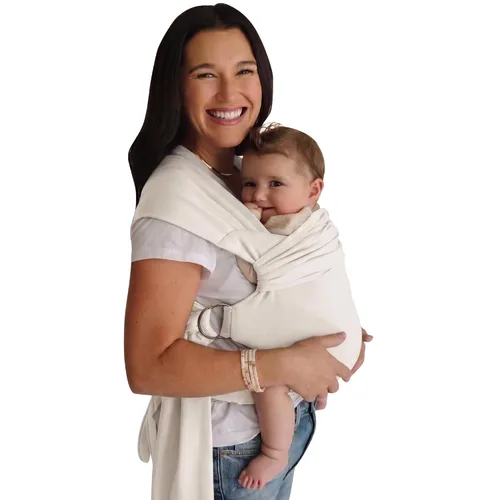 Vista 14 de Lalabu The Simple Wrap Baby Wraps Carrier - Elegante portabebés para recién nacidos y niños pequeños de 13 a 28 libras. Probado en seguridad, fácil