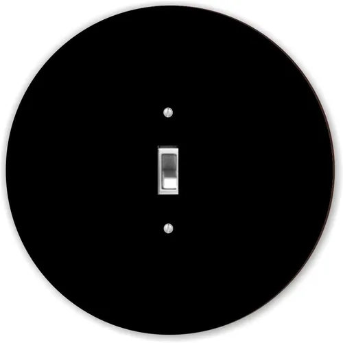 Vista 6 de Island Gifting - Diseño negro - Cubierta redonda para placa de interruptor de luz - Palanca doble