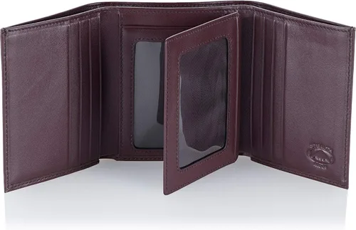 Vista 18 de Stealth Mode cartera de cuero RFID plegable para hombres con soporte para identificación abatible, Negro, Talla única