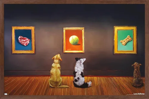 Vista 12 de Trends International Lucia Heffernan Art - Póster de pared de museo del perro, 22.375 x 34 pulgadas, versión enmarcada en negro Versión con marco