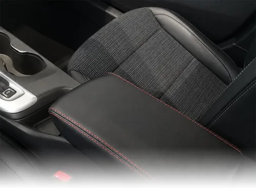 Vista 49 de Great-luck Funda de cuero para consola central, almohadilla para reposabrazos, accesorios de cubierta de caja (costuras rojas) para BMW X1 2023 2024