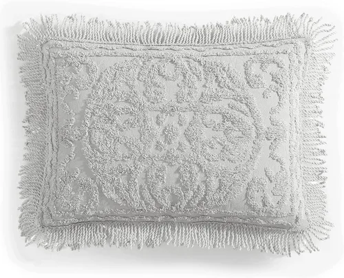 Vista 11 de Beatrice Home Fashions Medallón de chenilla, funda estándar, azul