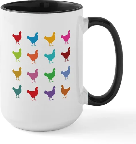 Vista 42 de CafePress Backyard Chicken Whisperer Mugs Taza de café de cerámica de 15 oz (15.0 fl oz)