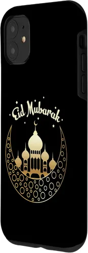 Vista 2 de Funda para iPhone 11 Ramadán Eid Mubarak, Crescent-Moon árabe