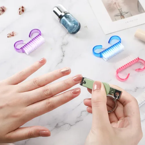 Vista 6 de Tanlade - 300 cepillos de uñas con mango a granel, pequeño cepillo de limpieza para uñas, fácil de usar, a granel para hombres y mujeres, pies