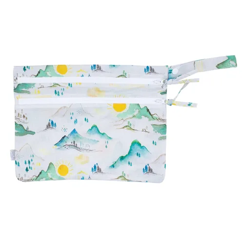 Vista 20 de BapronBaby Adventure Awaits - Bolsa impermeable con dos bolsillos con cremallera, reutilizable para la hora de comer, pañales, cochecitos