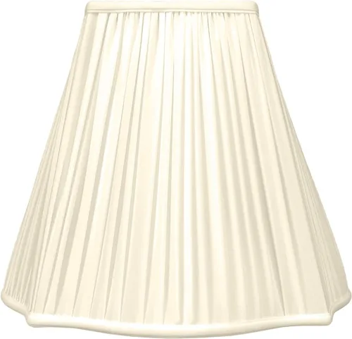 Vista 2 de Royal Designs Fancy Square Gather - Pantalla básica plisada para lámpara, beige, 5.75 x 14 x 11.75 pulgadas