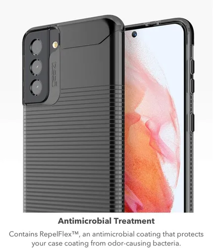 Vista 4 de Gear4 ZAGG - Funda ligera y elegante, con protección superior, inferior y esquinas con D3O, para Samsung Galaxy S21 Ultra 5G, color humo (702007328)