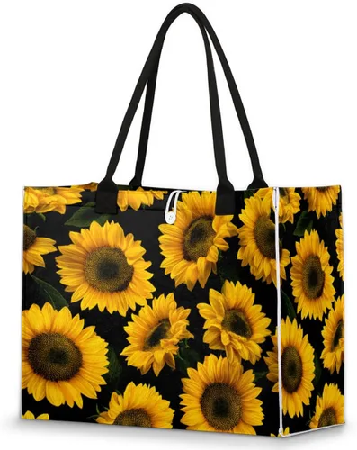 Vista 10 de Pardick Bolsa de mano reutilizable para mujer, bolsa de viaje, trabajo, compras, piscina y playa, A-04, Mediana