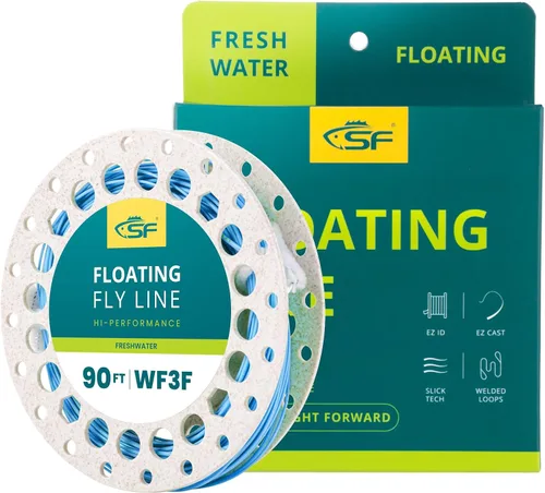 Vista 24 de SF Floating Fly Line for River/Lake, Weight Forward 90FT Fly Fishing Fluo amarillo