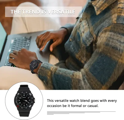 Vista 7 de Hemobllo Reloj de pulsera para fiesta, regalo de cumpleaños, reloj de pulsera, decoración de muñeca, Negro -, Moderno