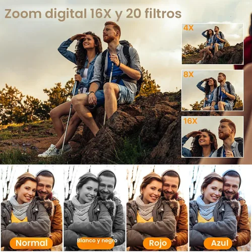 Vista 5 de 4K Digital Camera for Photography Auto-Focus Vlogging Camera for YouTube Video with 3'' 180° Flip Screen 16X Anti-Shake 4K Camera Compact Cameras