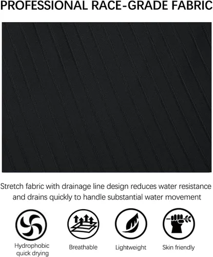 Vista 5 de beautyin Trajes de baño de una pieza para mujer, trajes de baño atléticos Boyleg para entrenamiento conservador