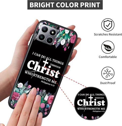 Vista 3 de Para Boost Mobile Celero 0.18 oz Plus Funda de teléfono 7" diseño de la Biblia a prueba de golpes delgado ligero para Celero 0.18 oz Plus Funda TPU