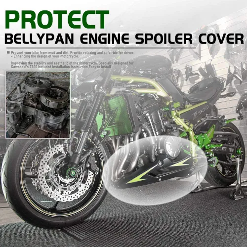 Vista 4 de Protector de motor de baja de motocicleta Bellypan para Z900 Protector chassic inferior carenado carenado panel de marco de carenado compatible