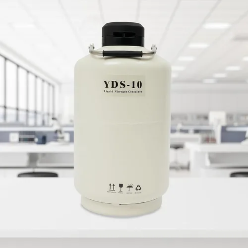 Vista 3 de Tanque de nitrógeno líquido de 10L, Contenedor criogénico Nitrógeno líquido (LN2) Aleación de aluminio Nitrógeno líquido Dewar Contenedor