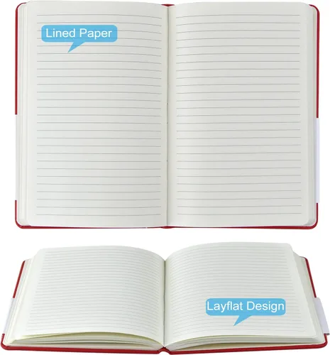 Vista 3 de Paquete de 6 cuadernos de bolsillo, cuadernos pequeños, mini bloc de notas con rayas universitarias, de tapa dura de cuero, para oficina, hogar