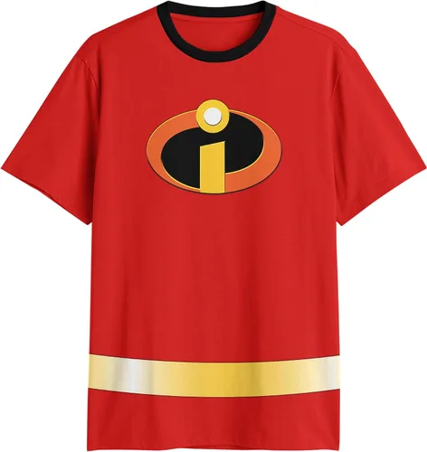 Vista 2 de Disney Pixar - Camiseta de disfraz con logotipo de Los Increíbles Negro/Rojo