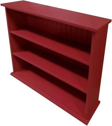 Vista 10 de Sawdust City Estantería de madera maciza (salvia maciza) 36" W x 10" D x 32" H, Three Openings, Ships in 3 Pieces, Assembly Required Verde sólido