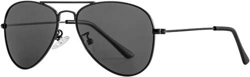 Vista 2 de Gleyemor Lentes de sol polarizados estilo aviador para niños y niñas, jóvenes, adolescentes, dos tamaños de 1.969 in y 2.047 in