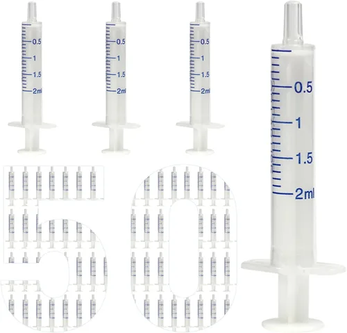 Vista 9 de 1ml Plastic Syringe, luer slip syringe, Used in Scientific Laboratories, Liquid refilling, DIY Crafts, Scientific Labs, 50/PK