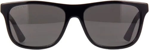 Vista 2 de Gucci GG0687S - 002 - Gafas de sol negras con lente polarizada gris 2.244in, Negro