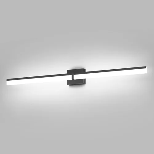 Vista 12 de Tipace Lámparas de baño negras de 24 pulgadas, luces LED modernas sobre espejo (luz blanca, 6000 K)